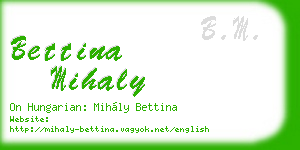 bettina mihaly business card